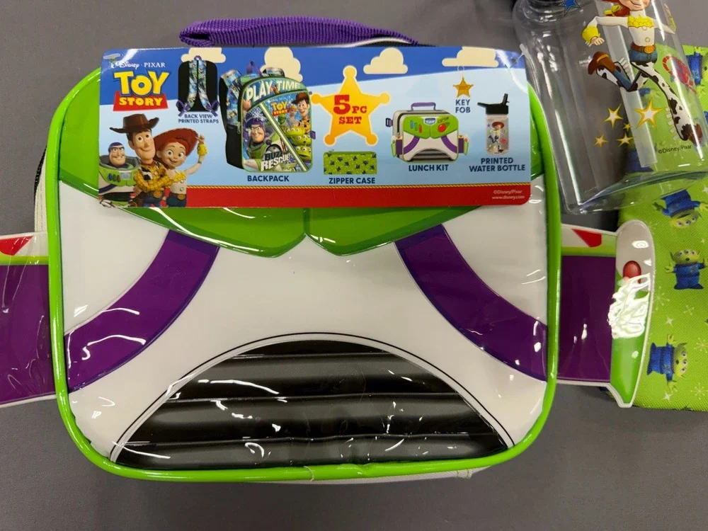 Disney Toy Story Water Bottle Lunch Box Lunch Bag Kids Set 3 Pcs Buzz Lightyear